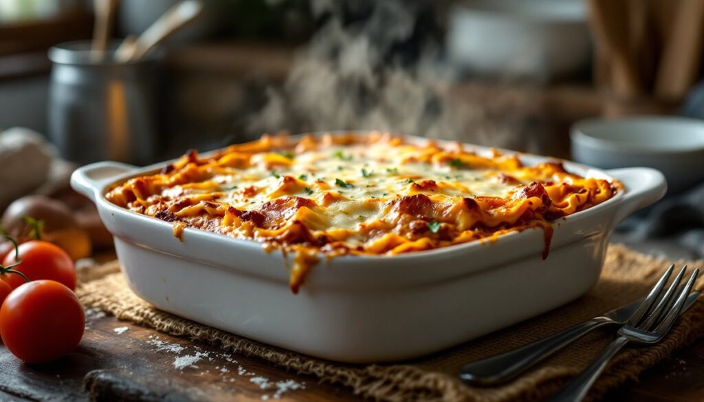 cuisson des lasagnes au four