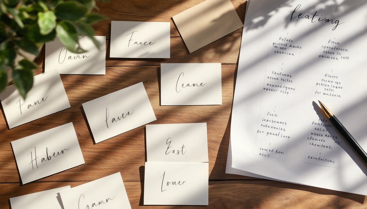 placer ses invités à table