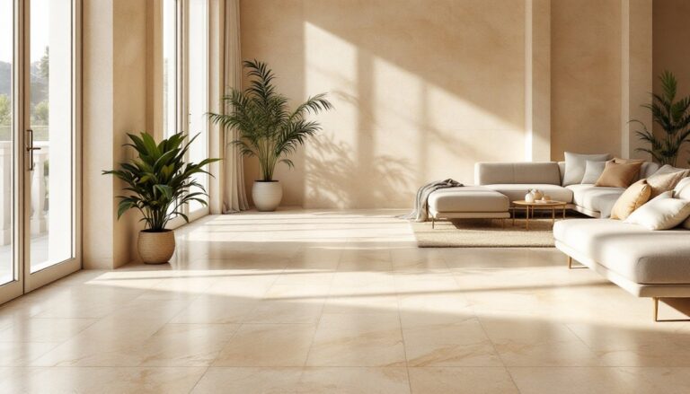 carrelage travertin