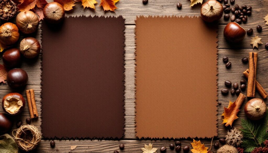 différence entre brun et marron