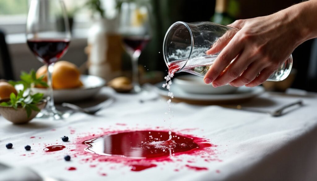 enlever une tache de vin rouge sur une nappe